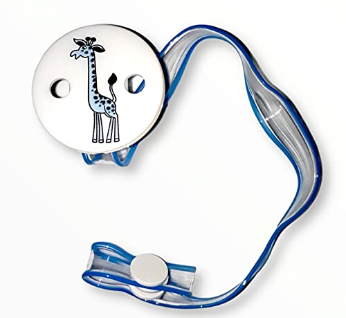 Prendedor para chupeta Boton GIRAFA FITA AZ SONNE, Sonne, AZUL