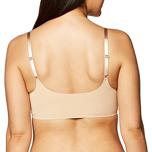 Calvin Klein Women's Invisibles Comfort Seamless Adjustable Skinny Strap Bralette Bra, Bare, Large - Image 4