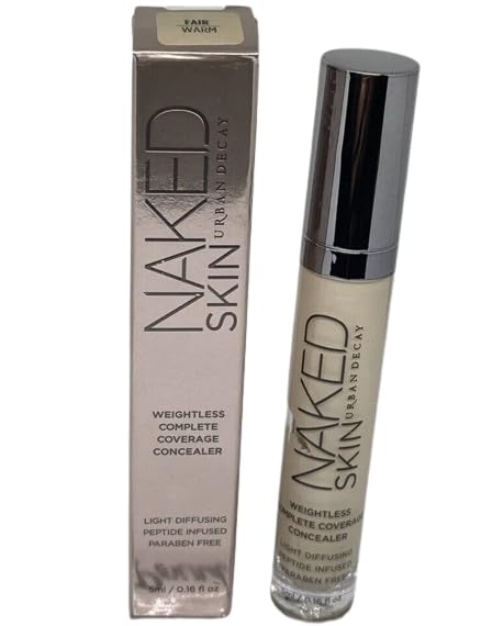 U-r-b-a-n D-e-c-a-y Naked Skin, Weightless Complete Coverage Concealer, Light Diffusing, Peptide Infused, Fair Warm