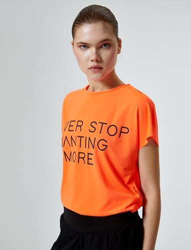 Koton Spor Tişört Rahat Kalıp Baskılı Kısa Kollu Bisiklet Yaka - Görsel 3