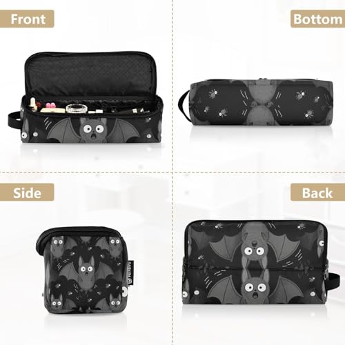 Bolsa de viaje para herramientas de cabello con tapete para plancha, organizador portátil para planchas, rizadores y planchas de cabello, diseño de murciélago espantado miniatura 5