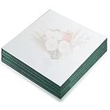 Nexboraque 12 Pack Square Mirror Tray, 10 Inch Glass Centerpiece for Tables, Frameless Mirror for Flowers, Perfume, Party Decor, Wedding, Christmas Decorations
