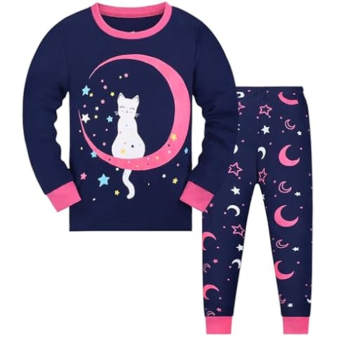 Codkkre Girls Cotton Cat Christmas Pyjamas Cover