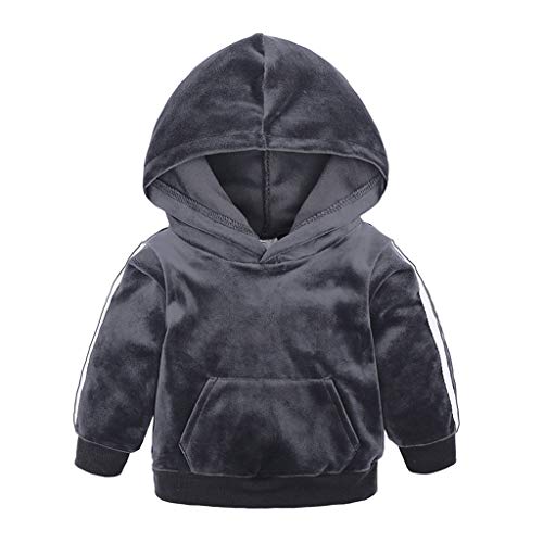 Kids Boys Girls 2PCS Velvet Hooded Tracksuit Toddler Baby Fleece Hoody Top & Sweatpants Warm Fall Outfits Set Cute2