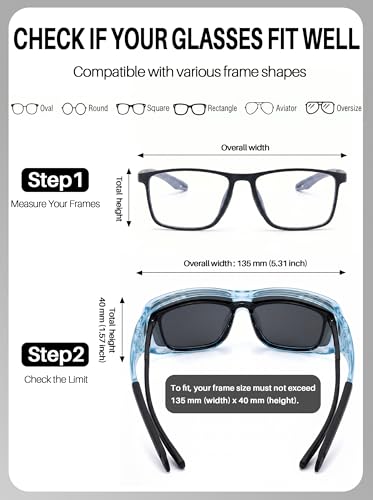 Image of IGnaef Fit Over Sunglasses for Men Polarized Wrap Around glasses with UV Protection IF0312