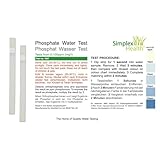 SimplexHealth Tiras de prueba de agua de fosfato 0-100ppm (50 tiras)