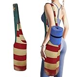 Matériau en toile de haute qualité : ce sac de rangement pour tapis de yoga imprimé drapeau américain vintage du 4 juillet est fabriqué en toile douce et robuste, le sac fourre-tout de yoga polyvalent est durable et respectueux de l'environnement et peut être utilisé pendant une longue période.