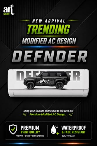 Image of Trending Porschhe 911 Racing AC Sticker, Air Conditioner Premium Vinyl, HD Gloss Finish, 24 Inches, for AC, Wall, Door, Glass (Black Defender)