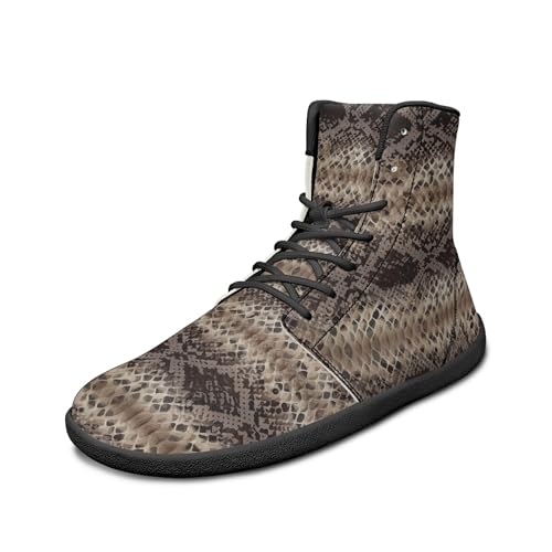 Image of Fashion Print Womens Mens High Top Barefoot Sneakers Flat Shoes