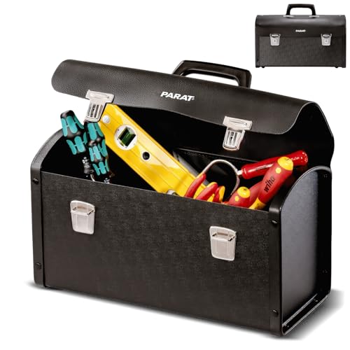 PARAT NEW CLASSIC Individual M leere Werkzeugtasche 15 L | Robuste Ledertasche mit ABS-Seiten & Steckschlössern | Kompakte Profi-Werkzeugtasche mit Tragegriff | Sicher & funktional im Einsatz