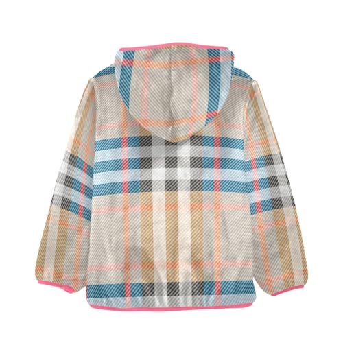 GuoChe Yellow Plaid Fashion Blue Toddler Girl Fleece Jacket2