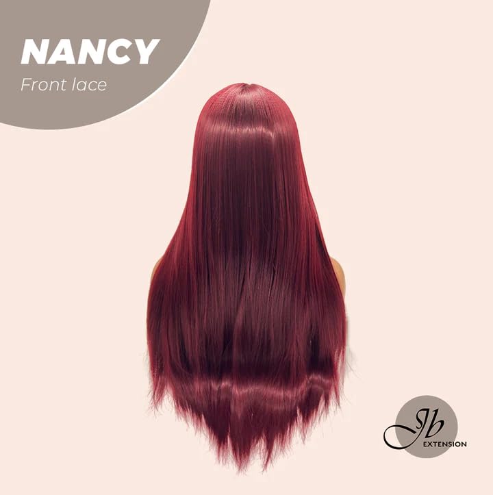 Miniatura 3 de NANCY - Peluca de encaje frontal, pelucas largas y rectas rojas para mujer, pelucas sintéticas naturales para uso diario (pelucas de cabello natural)