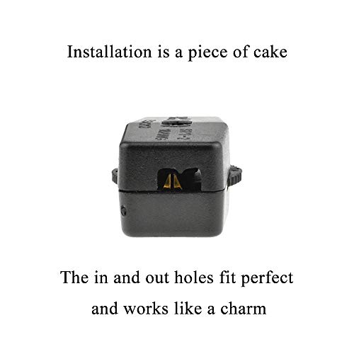 Hahiyo 2021011801-INLINECORDSWITCH 3A 125V Inline Rotary Cord Switch Adjustable Rotary Double Pole Control Switches Compact Wiring Design Easy Install 1 Pcs For Kitchen Lights Bedroom Table Lamp Light Gauge Wire thumb #5