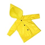 Hauptfarbe: Wie Bilder zeigen Fenteer Puppe Regenmantel Regenjacke Mit Kapuze Kleidung Für 18 Zoll Mädchen Puppen Dress Up - Gelb