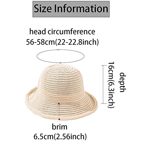 ZffXH Floppy Wide Brim Bucket Hat Estate Mesh