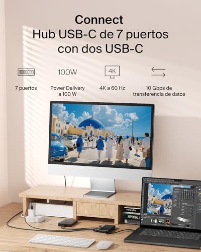 Lector SD y MicroSD en Hub USB C Belkin con Power Delivery 2