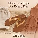 CUSHIONAIRE Surf Flip Flop Sandals for Women with Flexible Sole and Soft Jelly Strap, Lightweight Casual Slides - Image 3