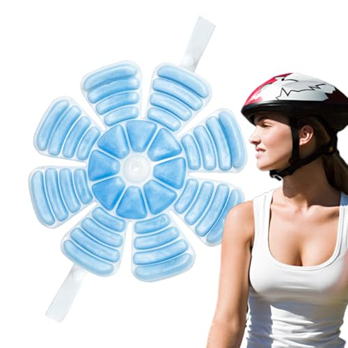 Estuche de gel fresco para casco – Gel refrescante reutilizable | Diadema portátil para exteriores – Pesca, Astillero, Bicicleta, Deporte y alivio térmico