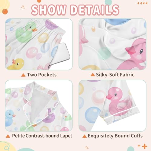 Summer Pajamas Satin Silk Sleepwear Short Sleeve Button Down 2 Piece Lounge Sets3