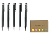 Pilot juice up 04 Retractable Gel Ink Pen, Ultra Fine Point 0.4mm, Black Ink, 5-Pack, Sticky Notes Value Set