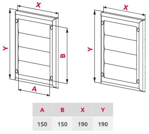 KOTARBAU® Griglia di ventilazione, 140 x 140 mm