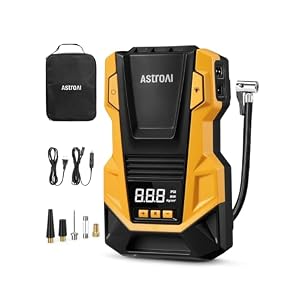 AstroAI Tire Inflator Portable Air Compressor, 110V AC/12V DC Dual Power