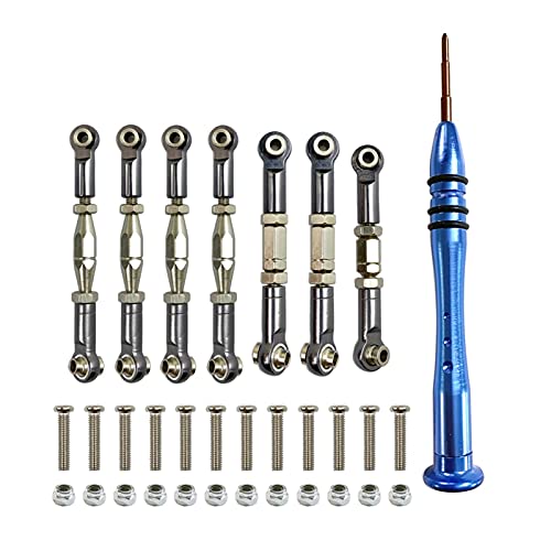 NIDUNO 1set pour WLToys 1:14 144001 RC Mise à Niveau de la Voiture Pièces de la Voiture Métal Direction Swing Bras Base Base Care Ci-Composteur Tige de Traction Servo (Couleur : G)