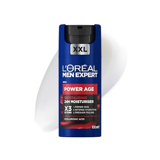 L'Oréal Crema hidratante para hombre, Antiarrugas y antienvejecimiento, Con ácido hialurónico hidratante para el envejecimiento, Para pieles secas y apagadas, Men Expert Power Age, 100ml