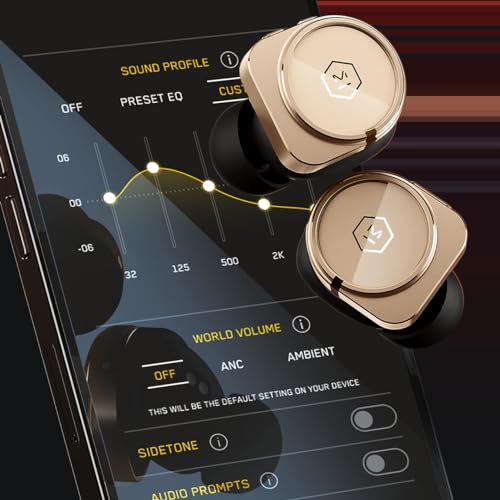 Image of Master and Dynamic MW09 True Wireless Earphones Bluetooth Noise Cancelling Headphones /Earbuds Gold