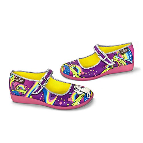 Image of Hot Chocolate Design - Women's Mary Jane Flat Dress Shoes with Adjustable Buckle-Strap