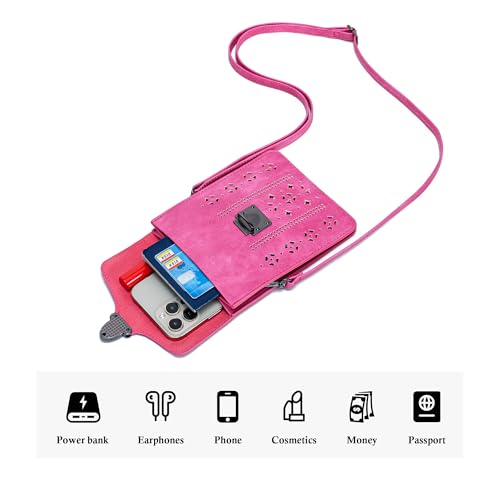 Image of Small Phone Crossbody Bag for Women,RFID Blocking Cell Phone Purse with Card Slots,Faux Leather Cross body Wallet for Daily | Small