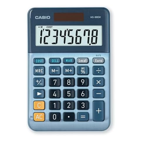 Casio MS-88EM 8-Digit Currency Calculator Cover