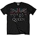 Queen 'Vintage Union Jack' (Black) Kids T-Shirt (9-10 Years)