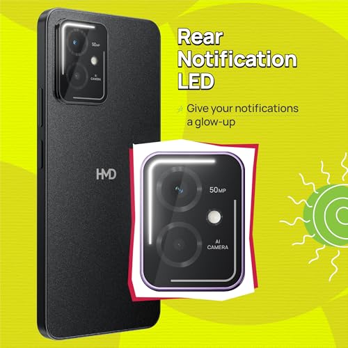 Image of HMD Vibe 5G | Android 15 | 50 MP Dual Rear AI Camera | Rear Notification LED | 510K+ AnTuTu Score | 1 Year Replacement Guarantee | 18W Fast Charger in-Box | Purple