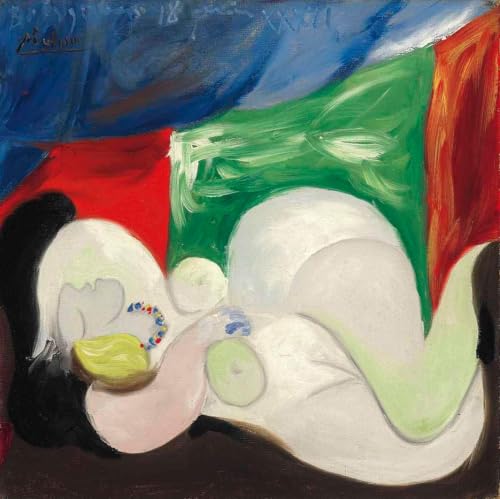 Toile Picasso Femme nue allongée col 40x40cm affiche art abstrait cubisme