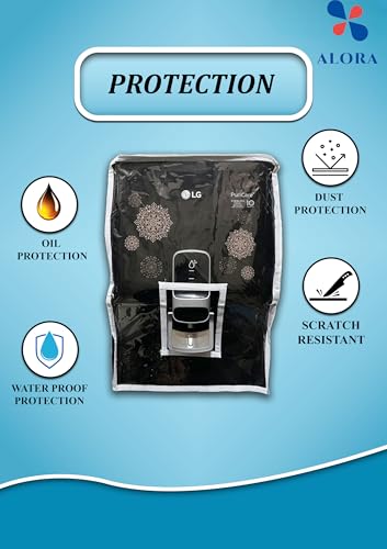 Image of Alora Body Protective Cover Compatible LG WW140NP 8L Stainless Steel Tank - RO+ Mineral Booster, water Purifier cover Black