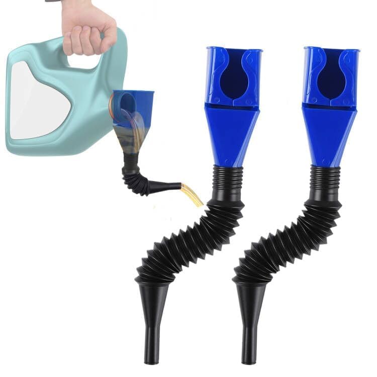 Image of Flexible Draining Tool Snap Funnel,Flexible Draining Oil Snap Plastic Funnel-Spill-Free,Universal Hand-Free-for Automotive Oil and Household Uses(Pack of 1)