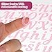 5 Sheets/435 Pieces Glitter Letter Stickers, 1 Inch Pink Vinyl Letter Stickers Self Adhesive Alphabet and Number Sticker for Scrapbooking DIY Crafts Classroom Decor Graduation Cap Decoration