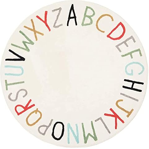 Topotdor Rainbow Round Kids Play Rug Cover