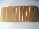 Large Wood Gift Tags / Blank Wooden Tags for Wine, Weddings, Gifts (50 count)