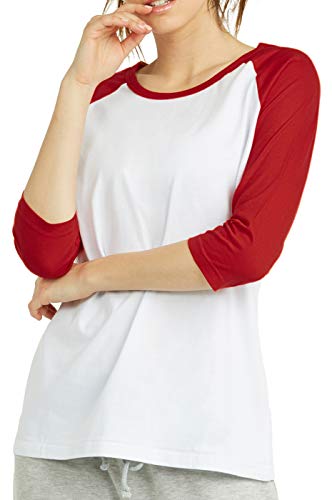 Cottonbell Women'S Baseball Quarter Sleeve Tee Shirt  thumb #2