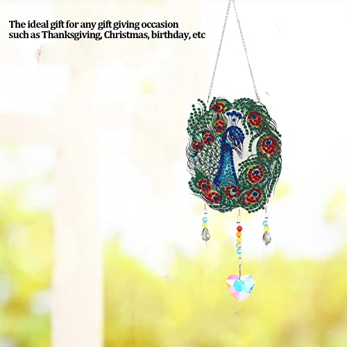 DIY 5D Kits for Adults Peacock Chimes Decoration Children's Gifts Crafts Wall Window Hanging Pendant, Defult, default - Image 2