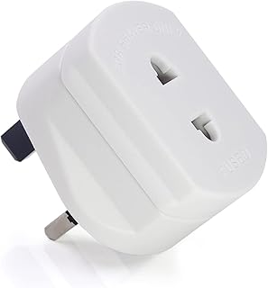 TFUFR Shaver Adaptor Plug UK Charger Adapter, 2 Pin To 3 Pin EU/US to UK Plug Adaptor, Electric Toothbrush Bathroom Socket Adapter Plug UK, EU 2 Pin To UK 3 Pin Adaptor Plug Converter