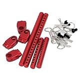 RC-Zubehör Für Tamiya Für TT-02 Metallmontierte Karosserie-Pfostenhalterungen, Autoschale Mit R-Clips, Befestigungssäulenteil, Modell, RC-Upgrade-Teile, Refit-Autozubehör(Red)