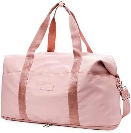 Large Travel Duffel Bag, Sports Tote Gym Bag for Women, Waterproof Weekender Overnight Bag with Shoe Compartment & Wet Pocket 1 Large Travel Duffel Bag, Sports Tote Gym Bag for Women, Waterproof Weekender Overnight Bag with Shoe Compartment & Wet Pocket