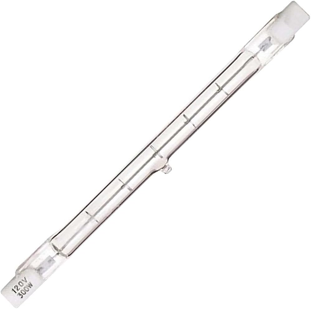 Satco S3105 500 Watt 9500 Lumens T3 Halogen Double Ended R7S Base 120 Volt Clear 118mm Light Bulb, Dimmable