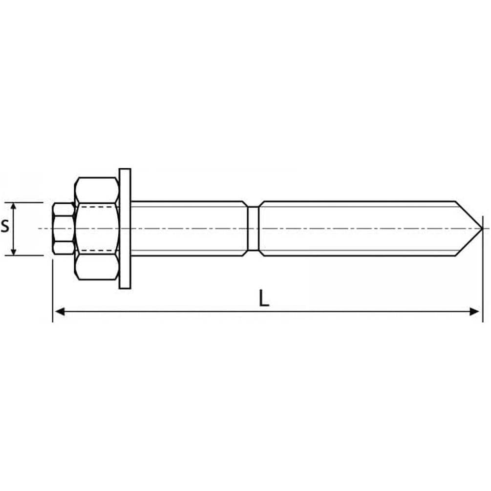 10 aste filettate chimiche, 12 x 160 mm, ETA-08/0231, acciaio Zn, D-Work