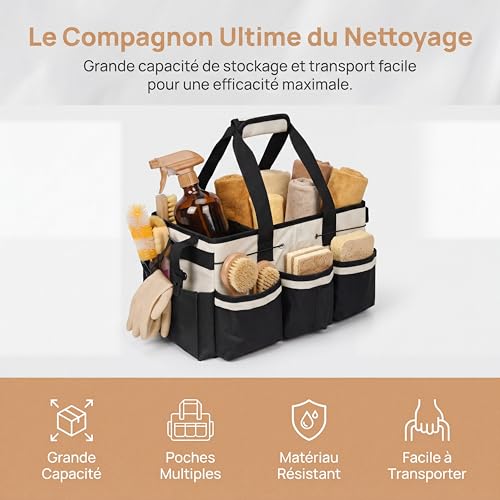 Sac à outils robuste multi-poches MagiDeal pour rangement de lavage auto