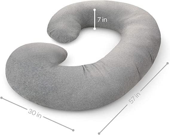 Image of Safe Multifunctional Microfiber U Shaped Pregnancy Pillow /Maternity Pillow. (Grey-Beige-C)