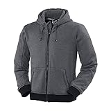 HIGHWAY 1 Motorrad Sweat Hoodie, Motorradjacke Herren mit Protektoren an Schultern & Ellenbogen, Sicherheitsnähte an Sturzpositionen, Motorradpullover mit Verbindungsreißverschluss, Grau, Größe 56